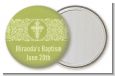 Cross Sage Green - Personalized Baptism / Christening Pocket Mirror Favors thumbnail