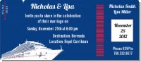 Cruise Ship - Bridal Shower Destination Boarding Pass Invitations