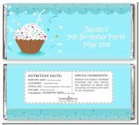 Cupcake Boy - Personalized Birthday Party Candy Bar Wrappers