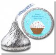 Cupcake Boy - Hershey Kiss Birthday Party Sticker Labels thumbnail