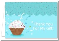 Cupcake Boy - Birthday Party Thank You Cards