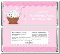 Cupcake Girl - Personalized Birthday Party Candy Bar Wrappers