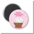 Cupcake Girl - Personalized Birthday Party Magnet Favors thumbnail