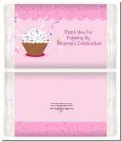 Cupcake Girl - Personalized Popcorn Wrapper Birthday Party Favors