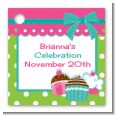Cupcake Trio - Personalized Birthday Party Card Stock Favor Tags thumbnail