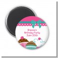 Cupcake Trio - Personalized Birthday Party Magnet Favors thumbnail