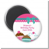 Cupcake Trio - Personalized Birthday Party Magnet Favors