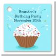 Cupcake Boy - Personalized Birthday Party Card Stock Favor Tags thumbnail