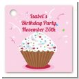 Cupcake Girl - Personalized Birthday Party Card Stock Favor Tags thumbnail