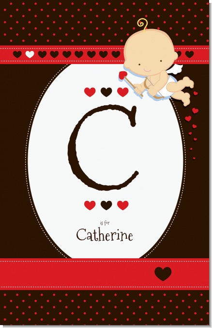 Cupid Baby Valentine's Day - Personalized Baby Shower Nursery Wall Art