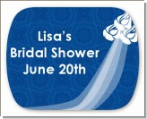 Custom Wedding Dress - Personalized Bridal Shower Rounded Corner Stickers