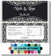 Custom Zebra - Personalized Bridal Shower Candy Bar Wrappers thumbnail