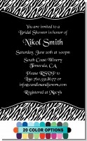 Custom Zebra - Bridal Shower Invitations