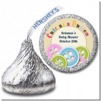 Cute As a Button - Hershey Kiss Baby Shower Sticker Labels