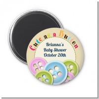 Cute As a Button - Personalized Baby Shower Magnet Favors