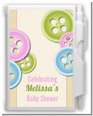 Cute As a Button - Baby Shower Personalized Notebook Favor