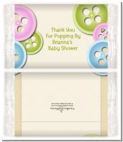 Cute As a Button - Personalized Popcorn Wrapper Baby Shower Favors