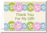 Cute As a Button - Baby Shower Thank You Cards