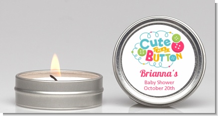 Cute As Buttons - Baby Shower Candle Favors