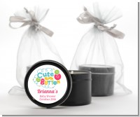 Cute As Buttons - Baby Shower Black Candle Tin Favors