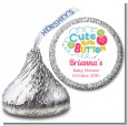 Cute As Buttons - Hershey Kiss Baby Shower Sticker Labels thumbnail