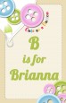 Cute As a Button - Personalized Baby Shower Nursery Wall Art thumbnail