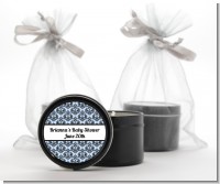 Damask - Baby Shower Black Candle Tin Favors