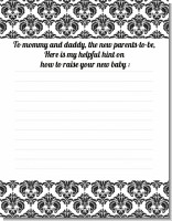 Damask - Baby Shower Notes of Advice