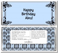 Damask - Personalized Birthday Party Candy Bar Wrappers
