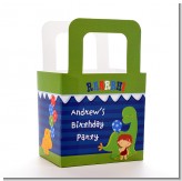 Dinosaur and Caveman - Personalized Birthday Party Favor Boxes