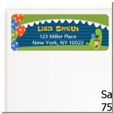 Dinosaur and Caveman - Birthday Party Return Address Labels