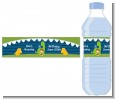 Dinosaur and Caveman - Personalized Birthday Party Water Bottle Labels thumbnail