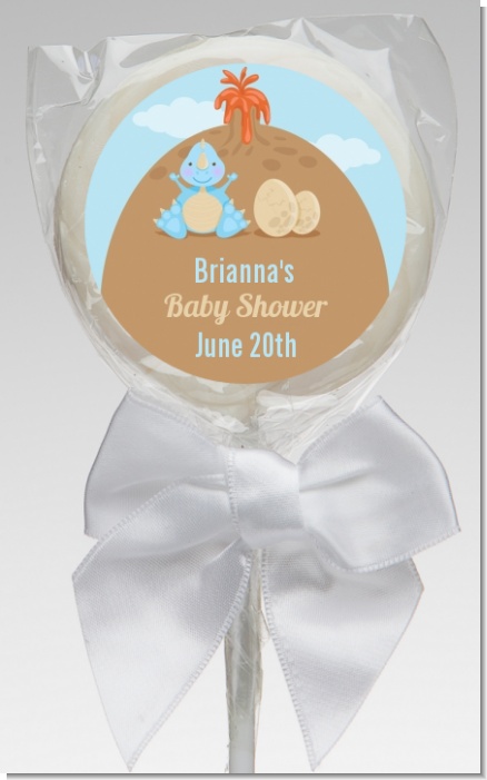 Dinosaur Baby Boy - Personalized Baby Shower Lollipop Favors