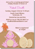 Dinosaur Baby Girl - Baby Shower Invitations