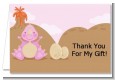 Dinosaur Baby Girl - Baby Shower Thank You Cards thumbnail