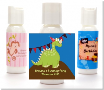 Dinosaur - Personalized Birthday Party Lotion Favors