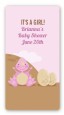 Dinosaur Baby Girl - Custom Rectangle Baby Shower Sticker/Labels thumbnail