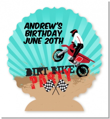 Dirt Bike - Personalized Birthday Party Centerpiece Stand