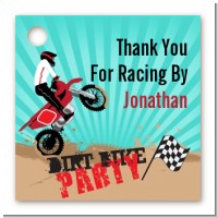 Dirt Bike - Personalized Birthday Party Card Stock Favor Tags