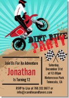 Dirt Bike - Birthday Party Invitations