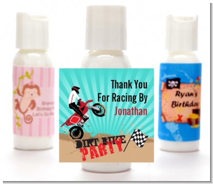 Dirt Bike - Personalized Birthday Party Lotion Favors