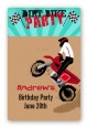 Dirt Bike - Custom Large Rectangle Birthday Party Sticker/Labels thumbnail