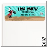 Dirt Bike - Birthday Party Return Address Labels