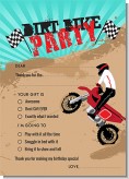 Dirt Bike - Birthday Party Fill In Thank You Cards