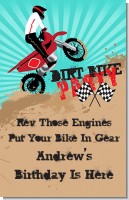 Dirt Bike - Personalized Birthday Party Wall Art