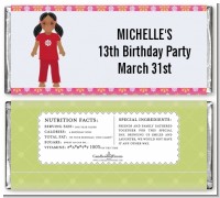 Doll Party African American - Personalized Birthday Party Candy Bar Wrappers