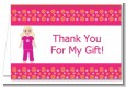 Doll Party Blonde Hair - Birthday Party Thank You Cards thumbnail