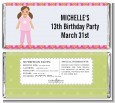 Doll Party Brunette Hair - Personalized Birthday Party Candy Bar Wrappers thumbnail