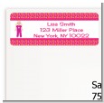 Doll Party Blonde Hair - Birthday Party Return Address Labels thumbnail