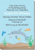 Dolphin - Birthday Party Invitations